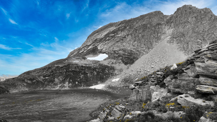Col de la Vanoise et le refuge le lac Long le lac Rond